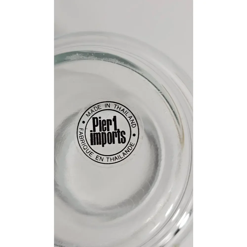 Pier 1 Imports Glass Canister Stax Collection 90s White Lid